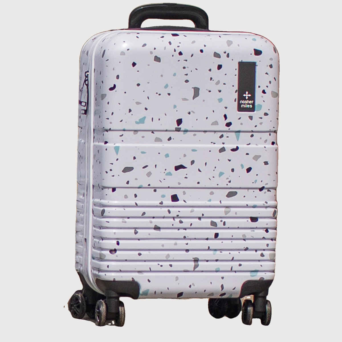 Nasher Miles Venice Hard-Sided Polycarbonate Cabin Printed Terrazzo Black 20 inch-55 cm Trolley Bag