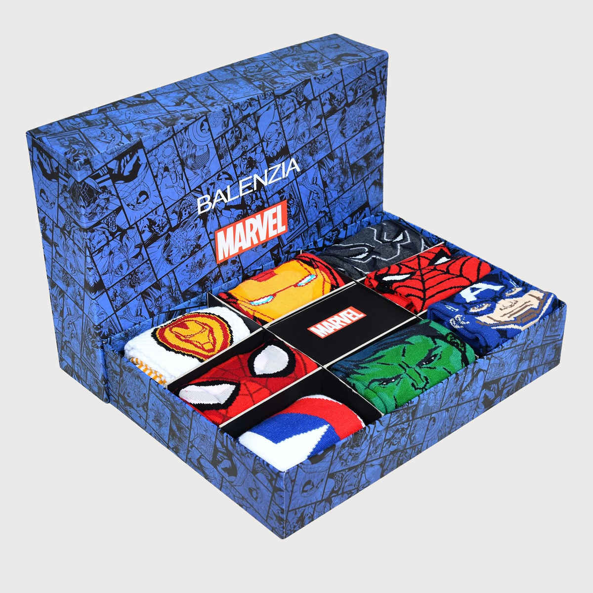 Balenzia Men's Patterned 78% Cotton, 20% Nylon, and 2% Elasthane Men's Socks | Multicolour