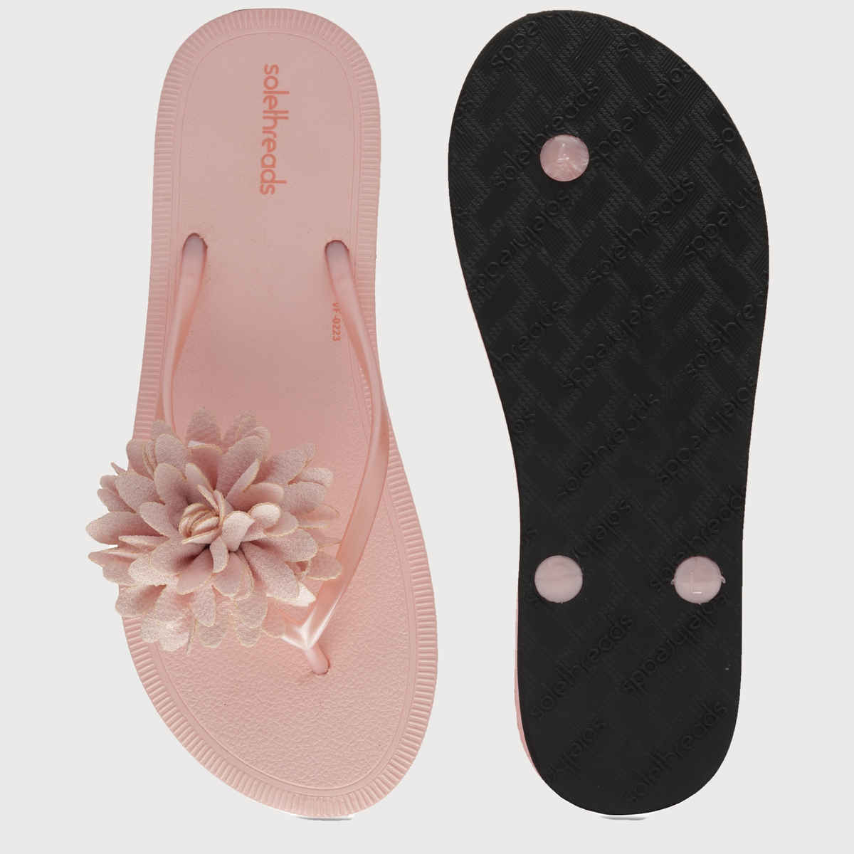Solethreads Floret Powder Pink Flip-Flops & Slippers for Women | Size - India-UK 4