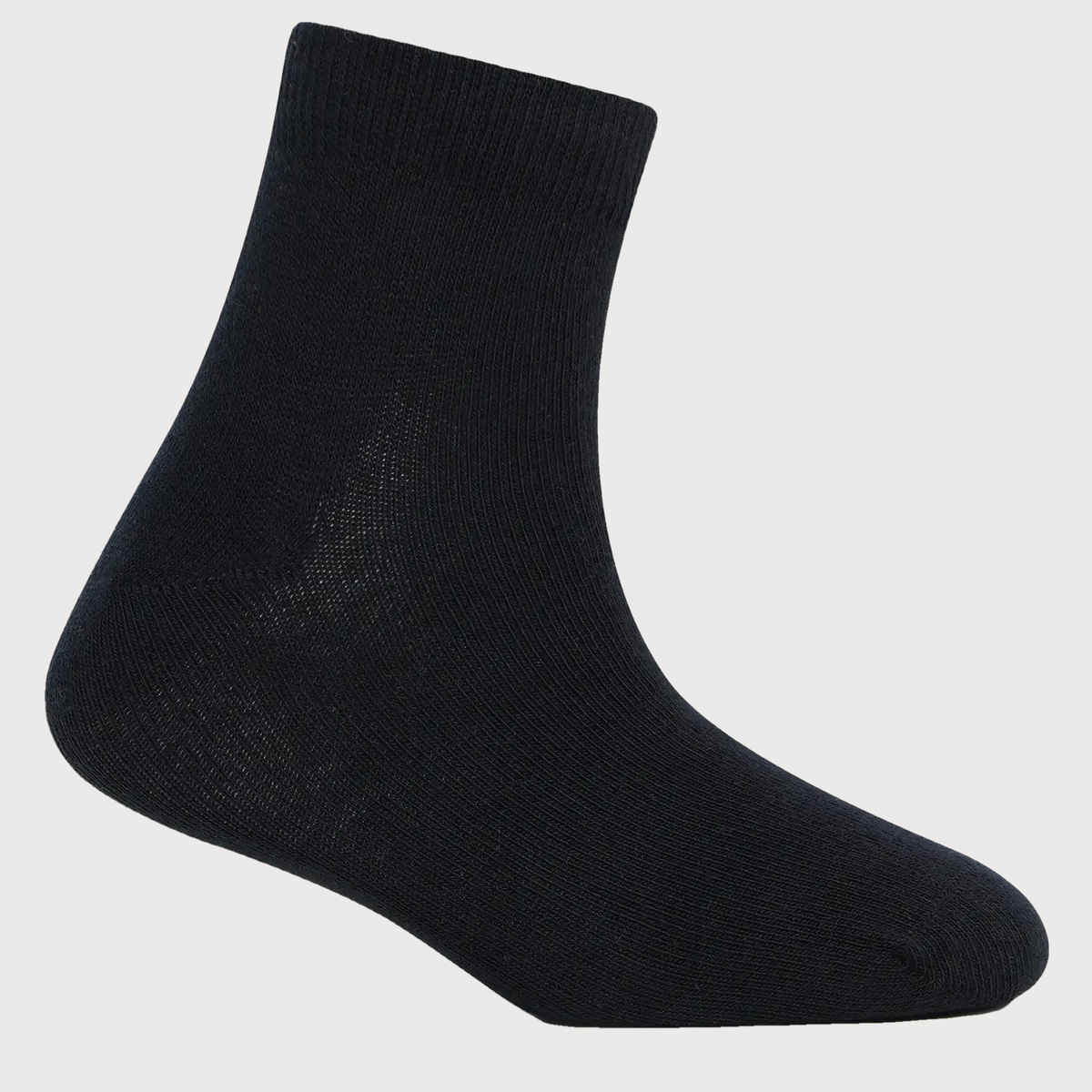 Jockey Unisex Solid Cotton, Nylon and Elastane Ankle Length Socks | Black | 11 - 12 years