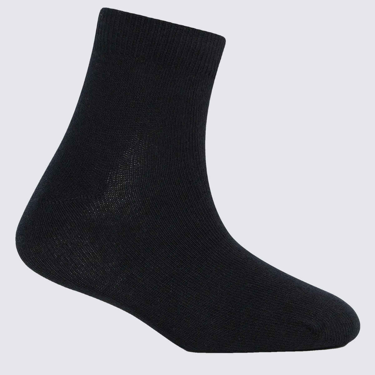 Jockey Unisex Solid Cotton, Nylon and Elastane Ankle Socks | Black | 9 - 10 years