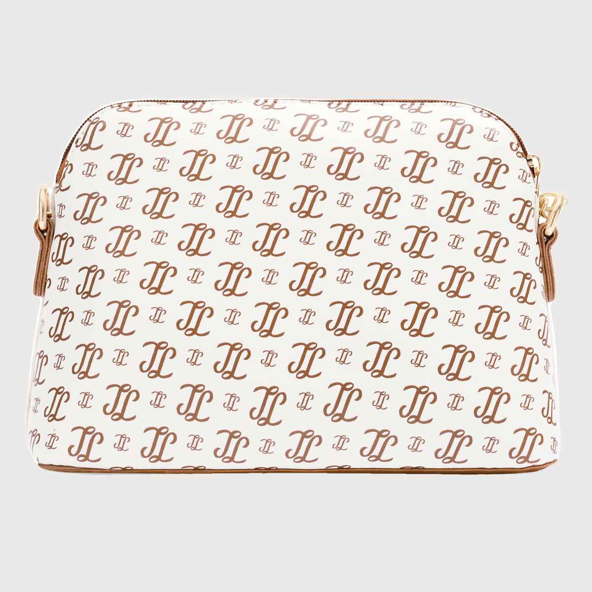 Lavie Women's Janet Monogram LL Print Cross Body Sling Bag | Ladies Purse Handbag | Off White