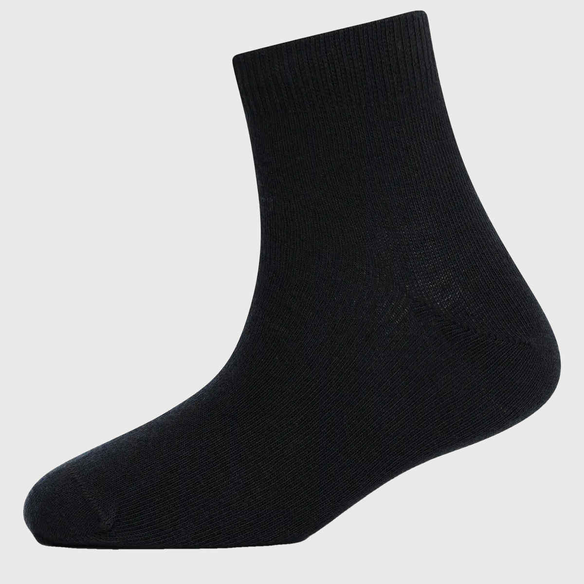Jockey Unisex Solid Cotton, Nylon and Elastane Ankle Length Socks | Black | 11 - 12 years