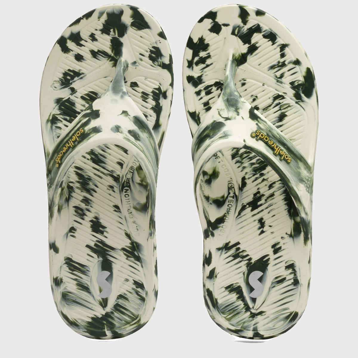 Solethreads Ortho Elite Marble Olive Flip-Flops & Slippers for Men | Size - India-UK 8