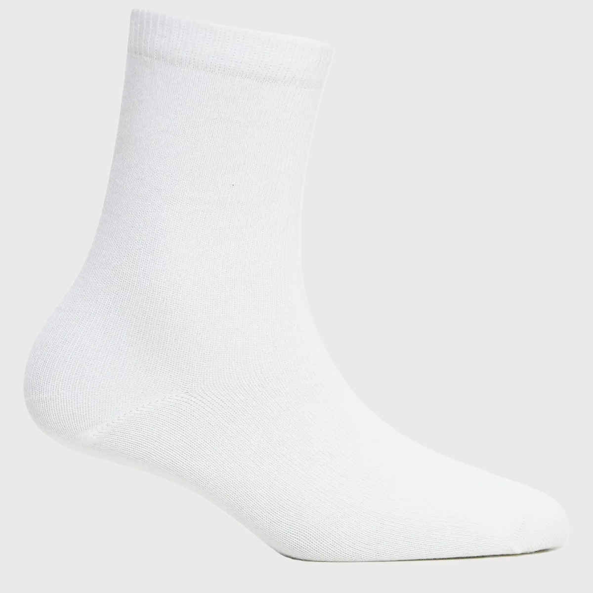 Jockey Unisex Solid Cotton, Nylon, and Elastane Socks | White | 5 - 6 years
