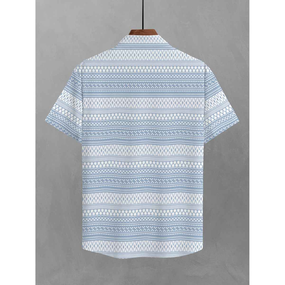 Bullmer Men's Trendy Regular Fit Printed Causal Shirt | Blue - XL