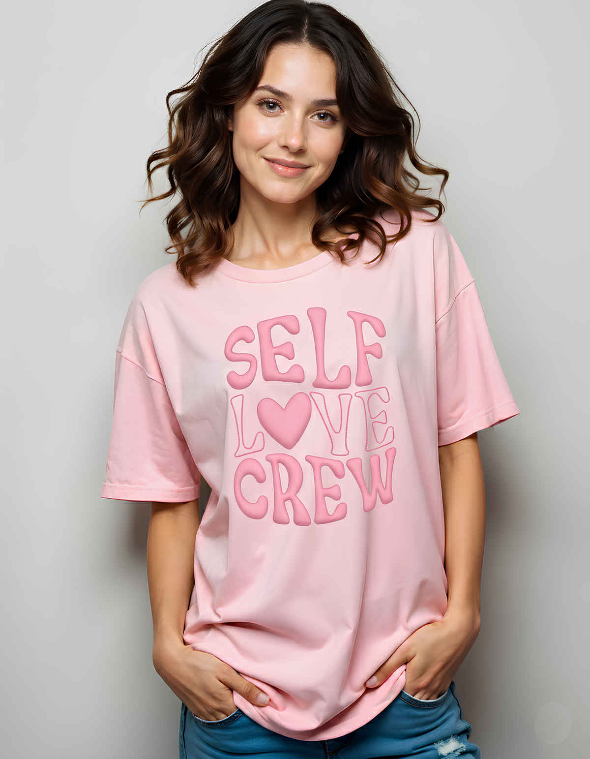 Smartees Women's Oversize Puff Printed Tshirt | Pink - M