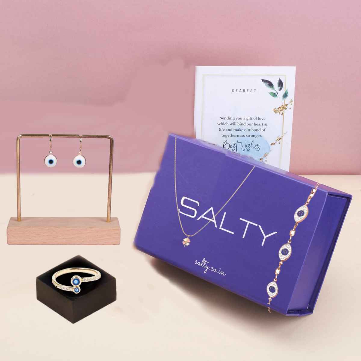 SALTY Purple Women's Day Jewellery Gift Box | Set Of 4 Pieces