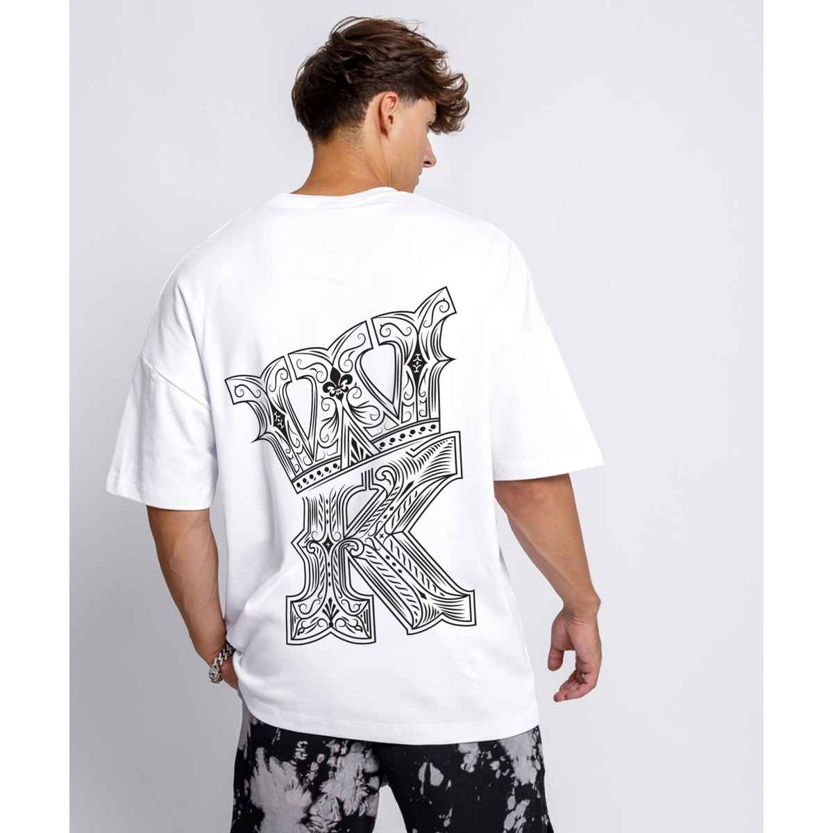 De Tees Men's Oversize T-shirt | M-OST-WHITE-KING | White - XL