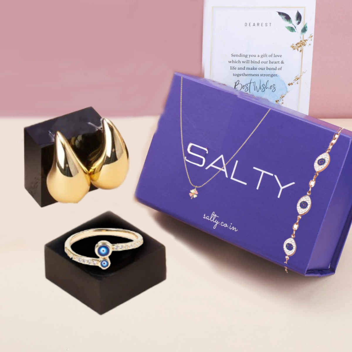 SALTY Token of Appreciation Jewellery Gift Box For Women | Set Of 4 Pieces