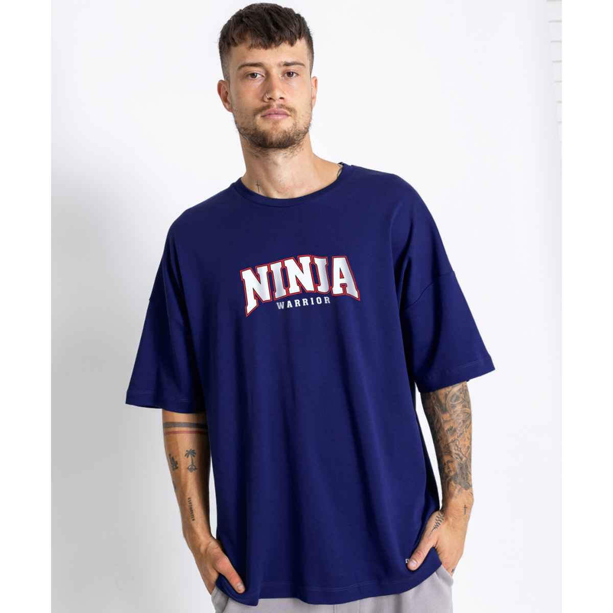 De Tees Men's Oversize T-shirt | M-OST-NAVY-NINJA | Navy - XXL
