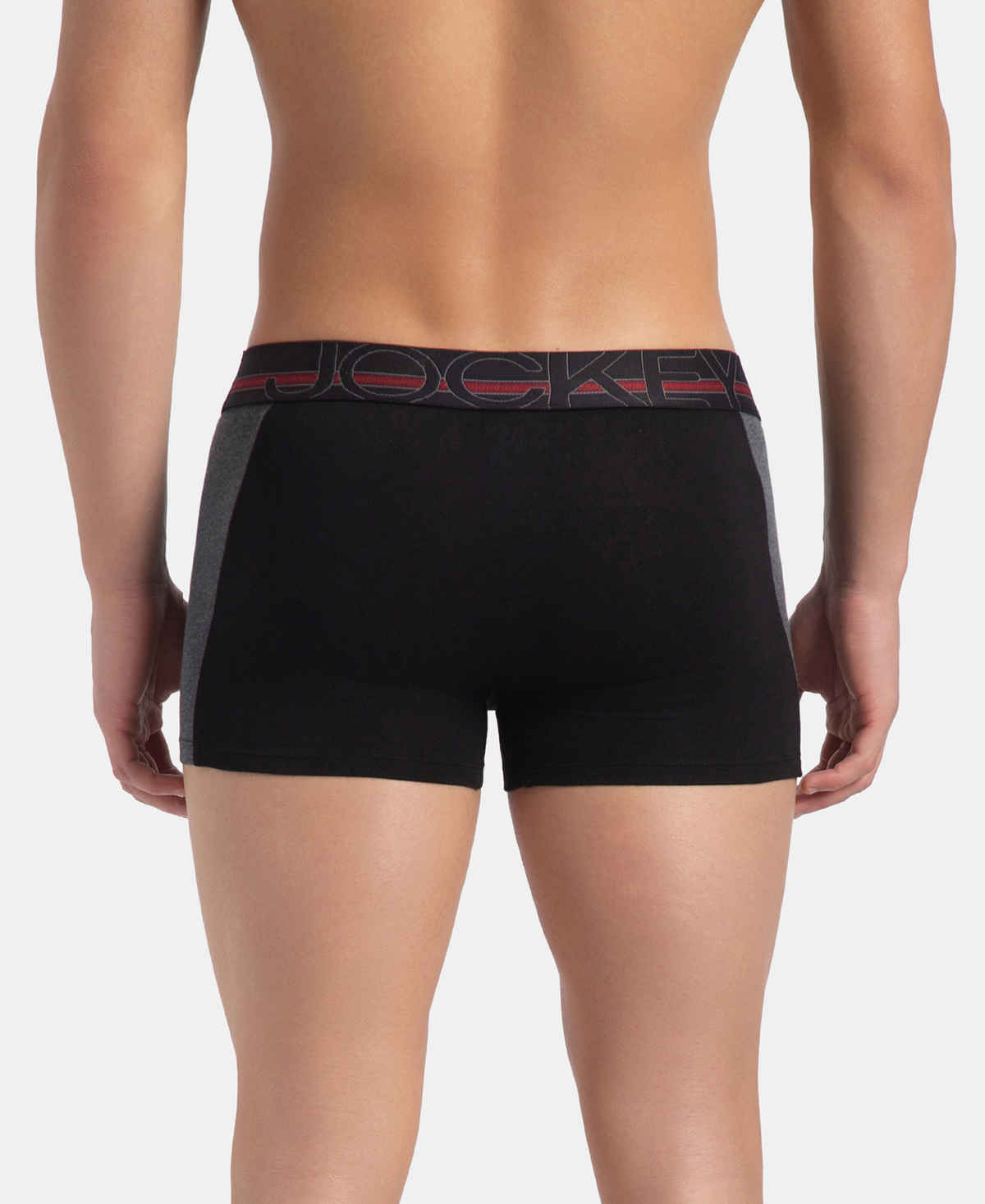 Jockey US21 Men's Super Combed Cotton Solid Trunk | Black-L
