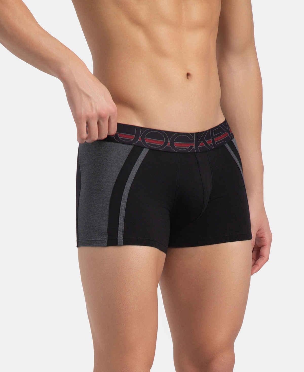 Jockey US21 Men's Super Combed Cotton Solid Trunk | Black-L