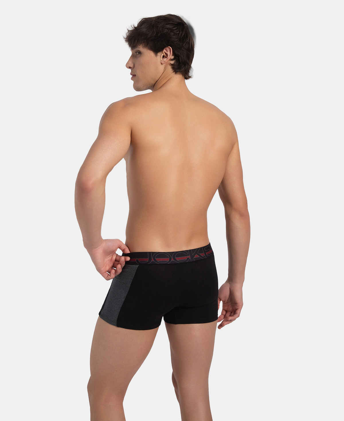 Jockey US21 Men's Super Combed Cotton Solid Trunk | Black-L