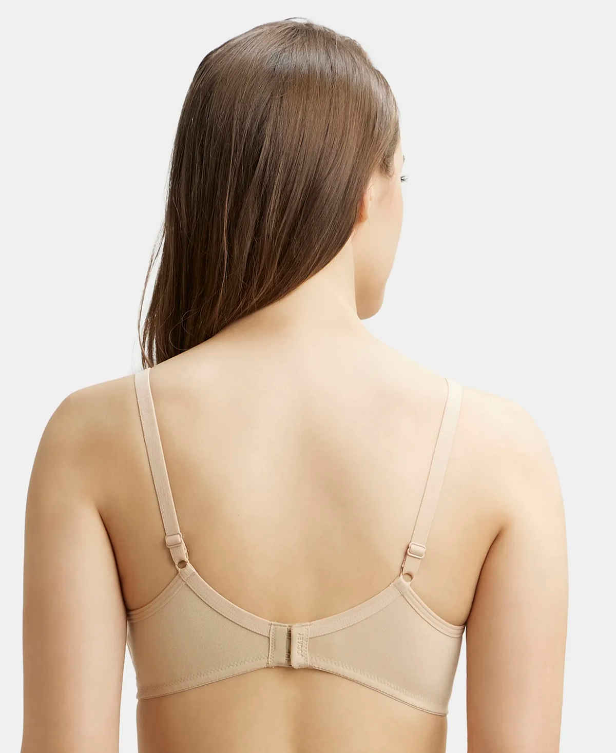 Jockey 1722 Women's Wirefree Non Padded Super Combed Cotton Elastane Stretch Medium Coverage Everyday Bra | Concealed Shaper Panel-Skin-36B