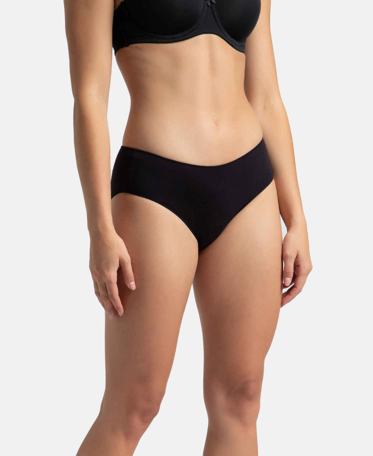 Jockey 1802 Women's Micro Modal Hipster Panty | High Coverage | Black-L
