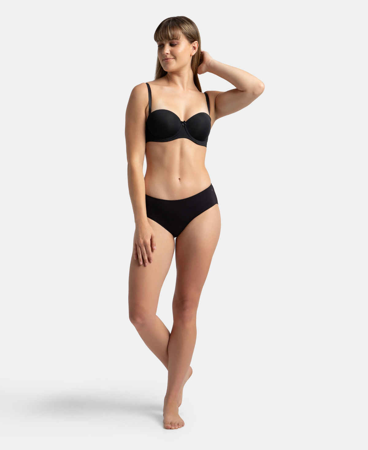 Jockey 1802 Women's Micro Modal Hipster Panty | High Coverage | Black-L