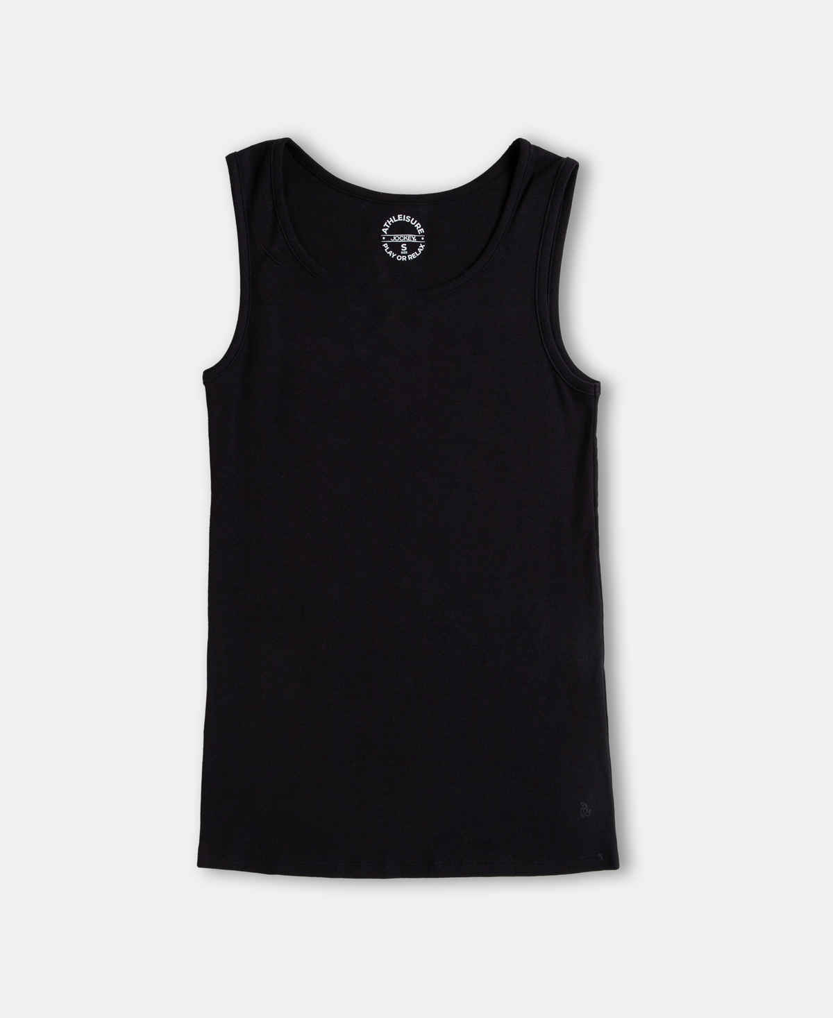 Jockey Women's Outerwear Super Combed Cotton Rib Fabric Slim Fit Solid Tank Top | Black | S