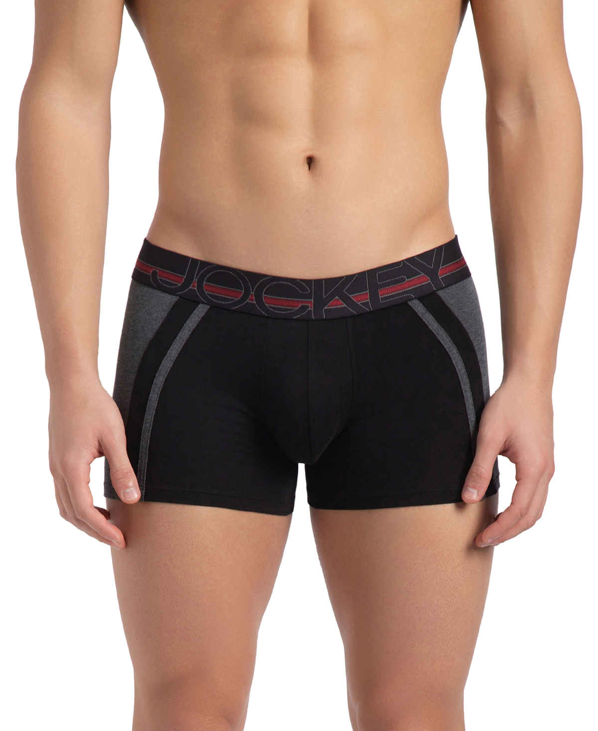 Jockey US21 Men's Super Combed Cotton Solid Trunk | Black-L
