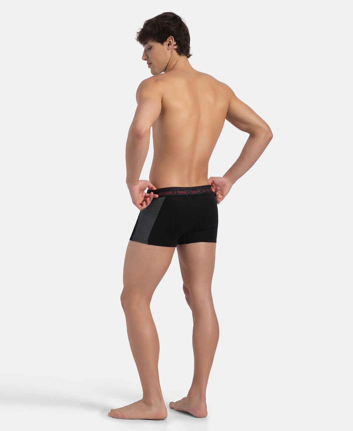 Jockey US21 Men's Super Combed Cotton Solid Trunk | Black-L
