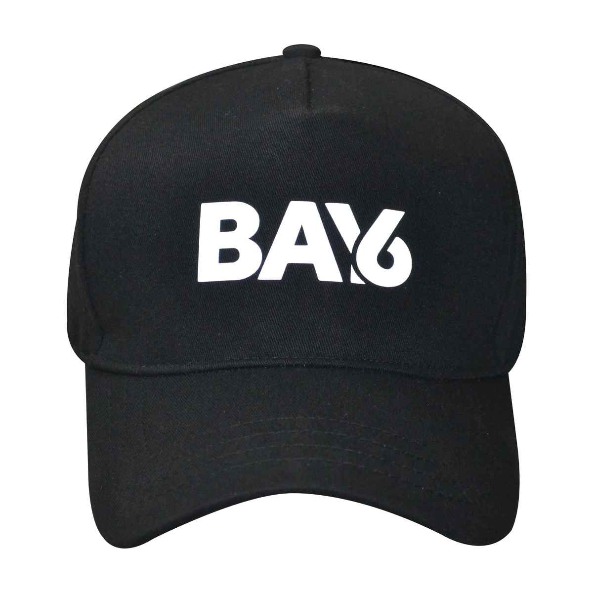 BAY6 Unisex Solid Cotton Cap | Black - One Size