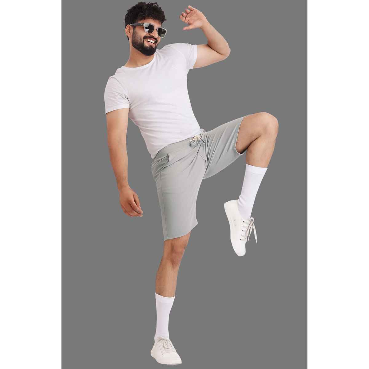 Yazole Men's Sports Shorts | Yazole - 03 | Light Grey - XL