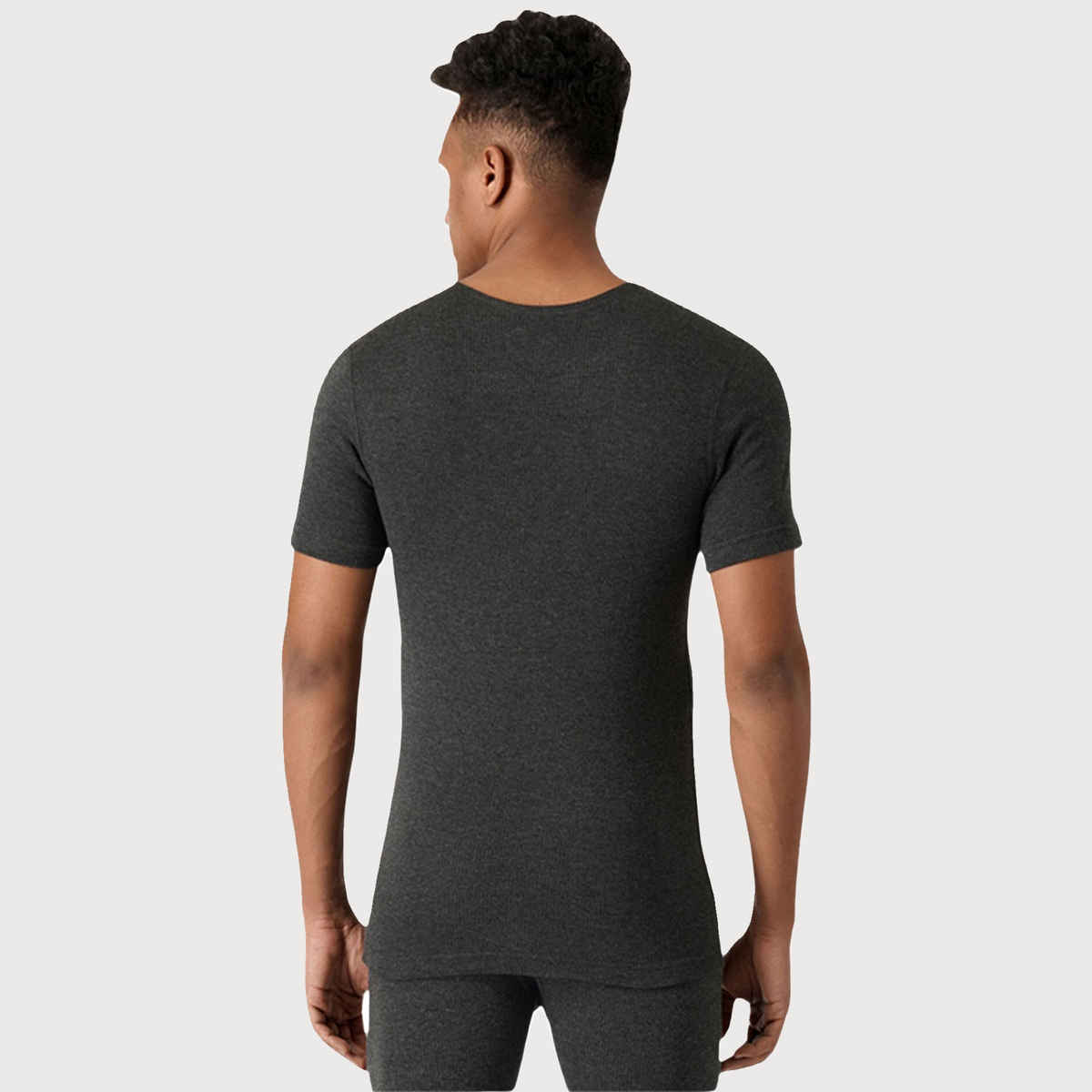 U.S. Polo Assn. Men's Slim Fit Tri Blend I751 Thermal T-Shirt - Charcoal - M