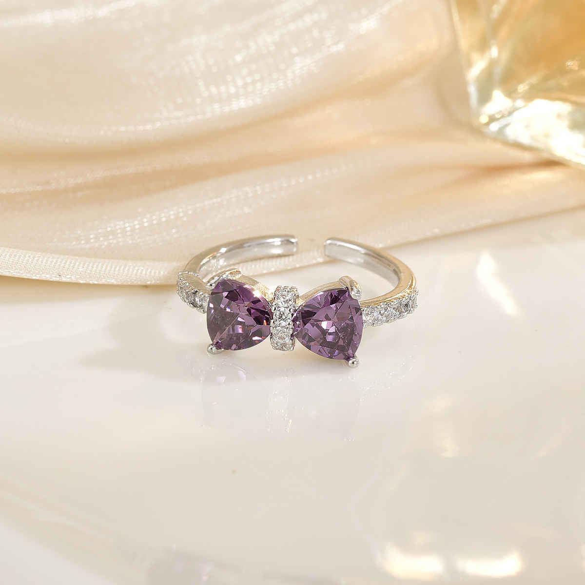 BeautyNX Ruby Twin Spark Ring | Purple | BNX-RNG-0037