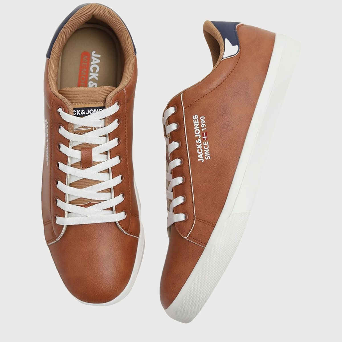 Jack & Jones Men's Tan Polyurethane Casual Sneakers - 40