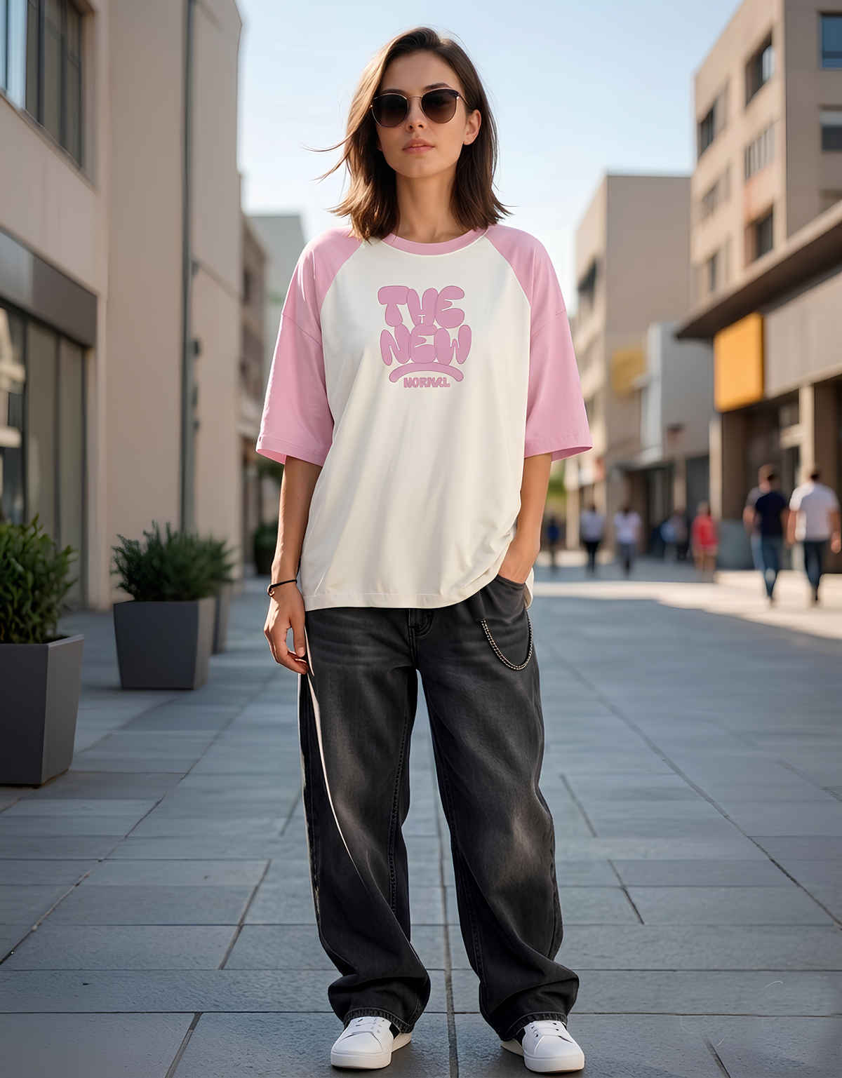 Smartees Women's Raglan Sleeve Tshirt | Beige - M