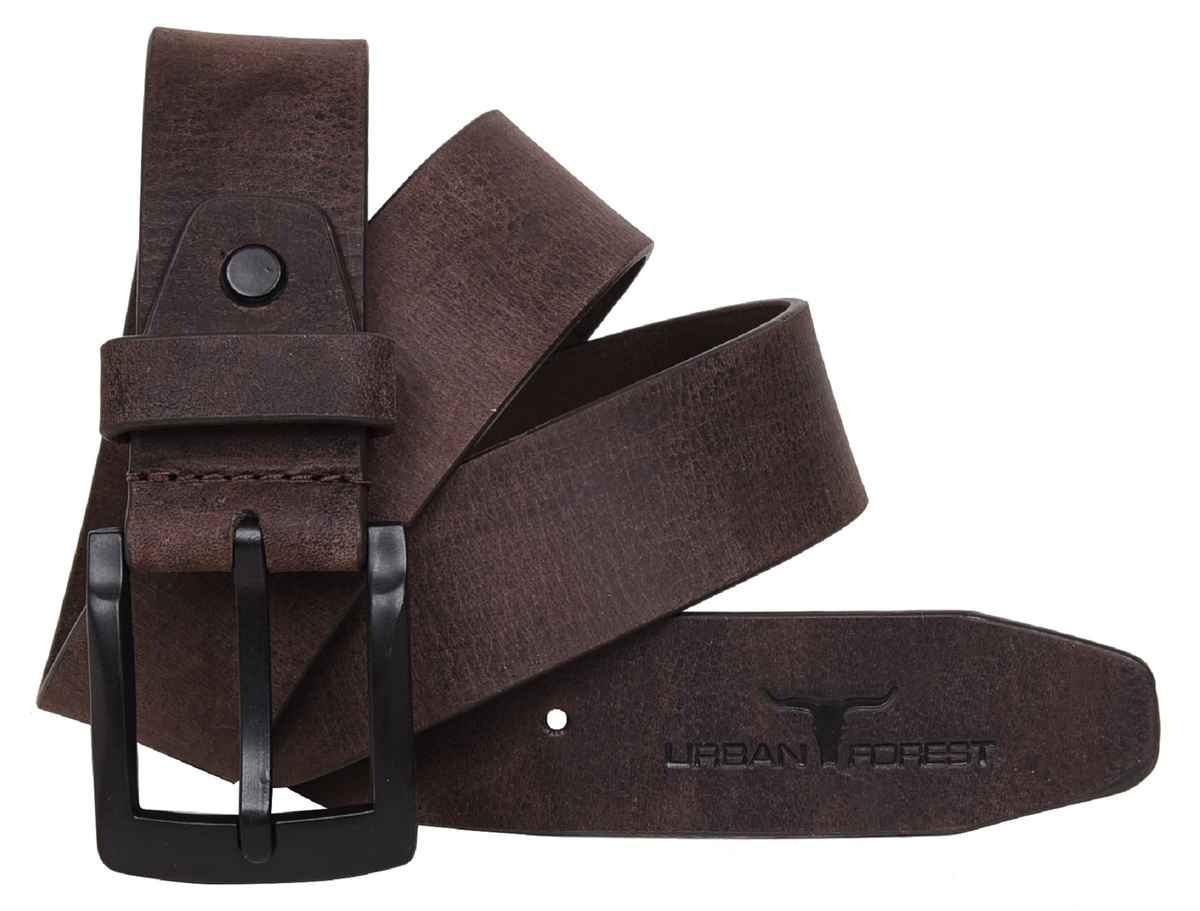 URBAN FOREST Men's Casual Leather Belt | Dark Brown