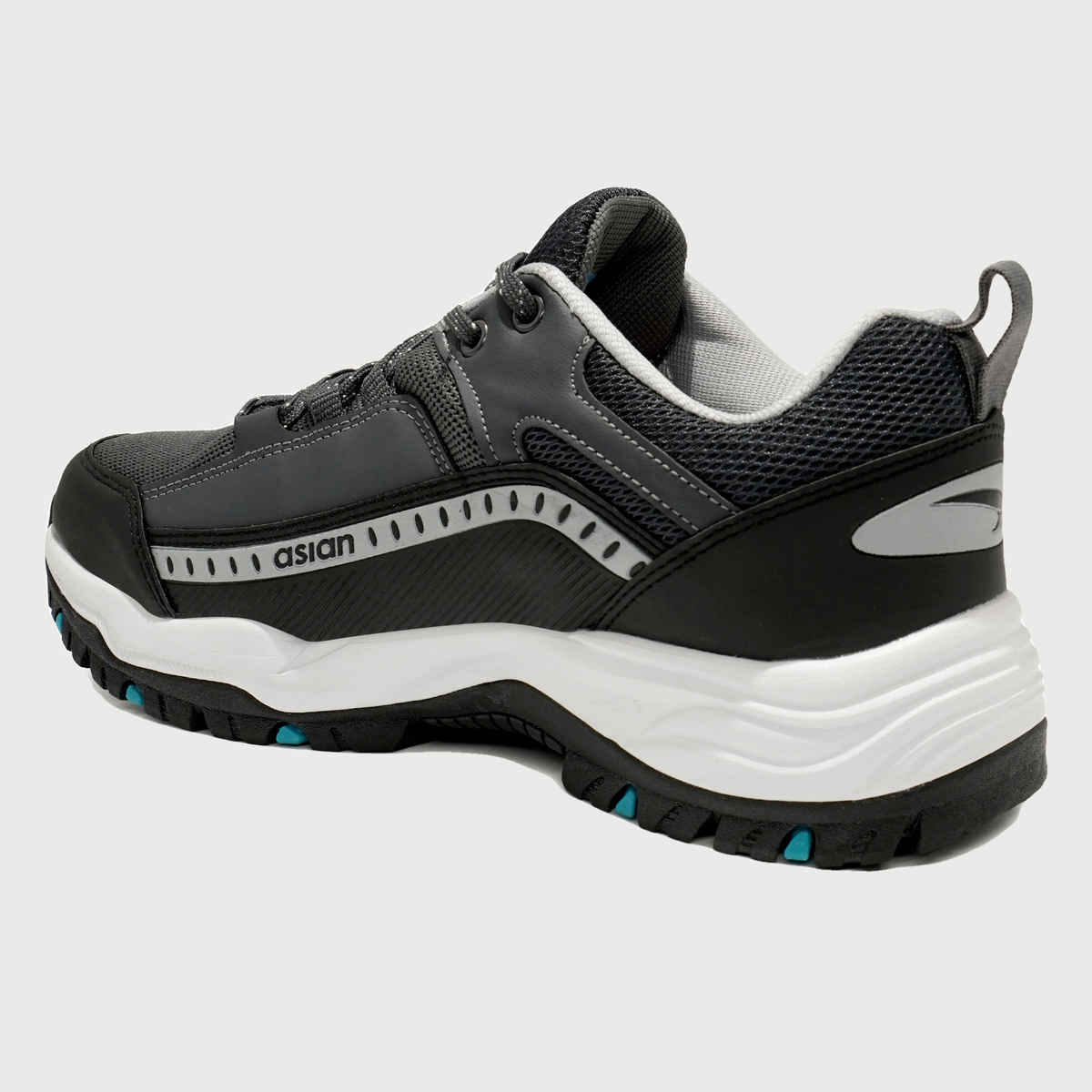 Asian Men s Everest-01 Dark Grey Trekking Shoes | UK-10