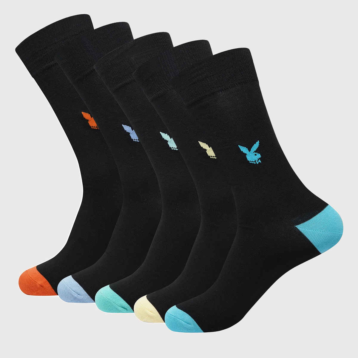 SocksXpress by Balenzia Men's Playboy Formal Crew Socks | Black Crew Socks