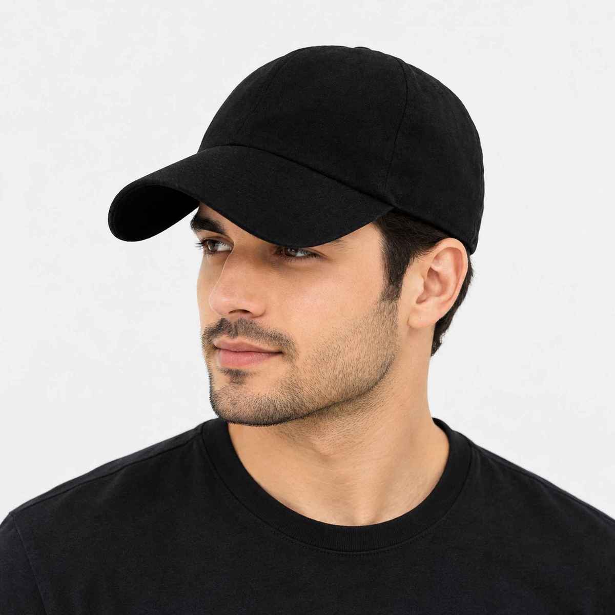 Infispace Pure Cotton Unisex Summer Sports Classic Cap Black Color
