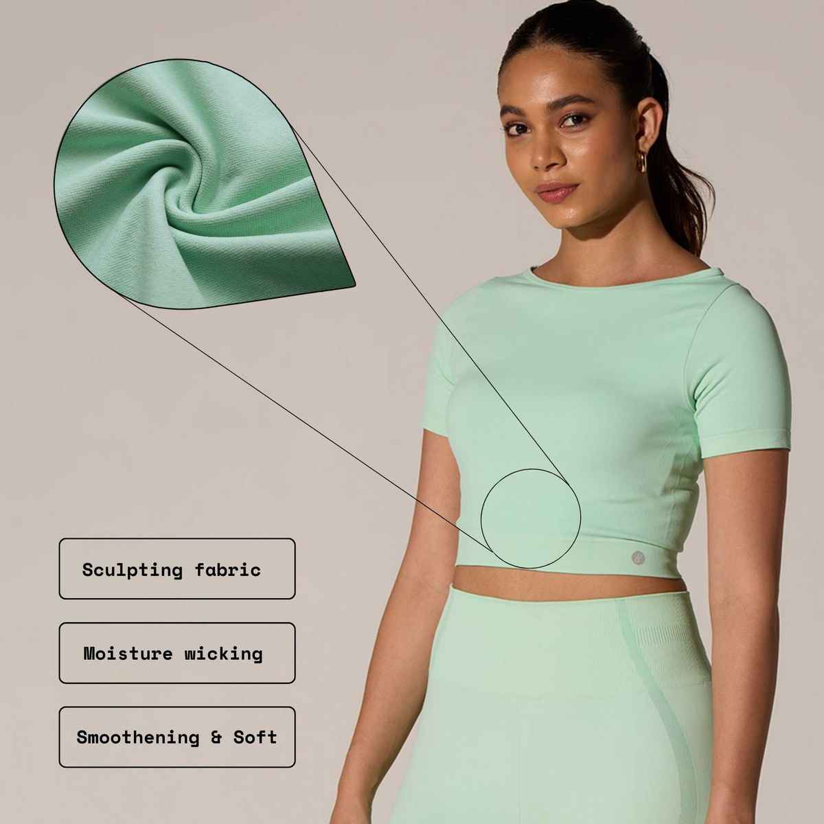 Cava Women's Sculpt Tee Seamless | Mint - M