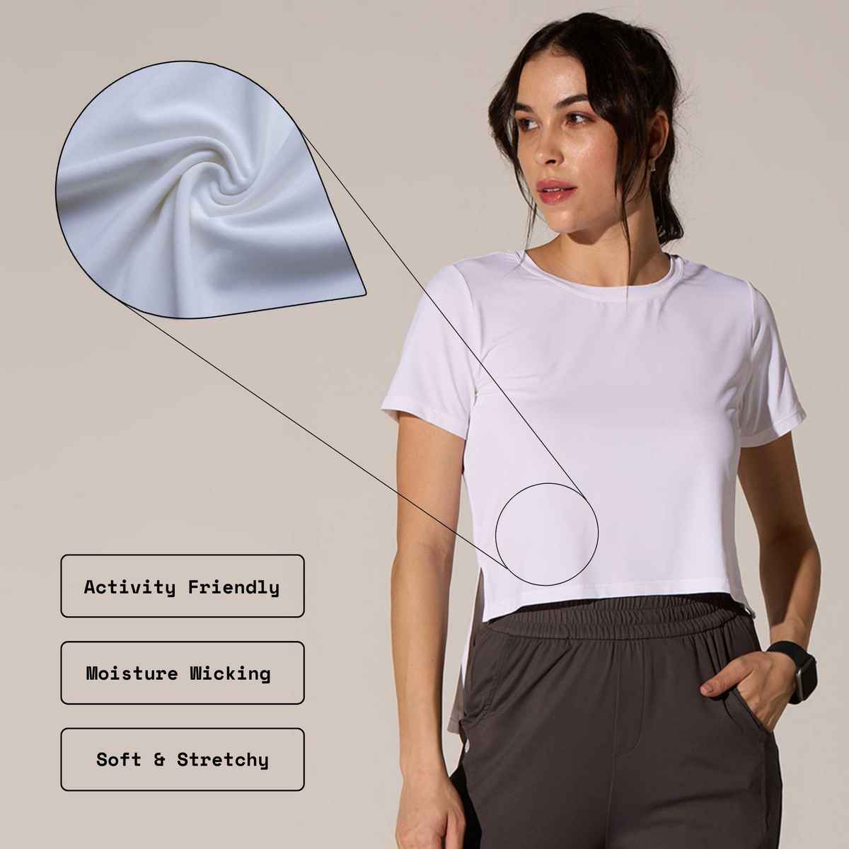 Cava Women's Top Lay-Low | White - XS/S