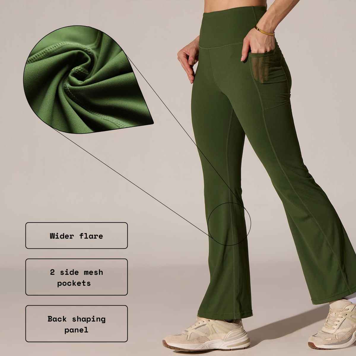 Cava Women's Flare Pants All-Day Flex | Olive - M