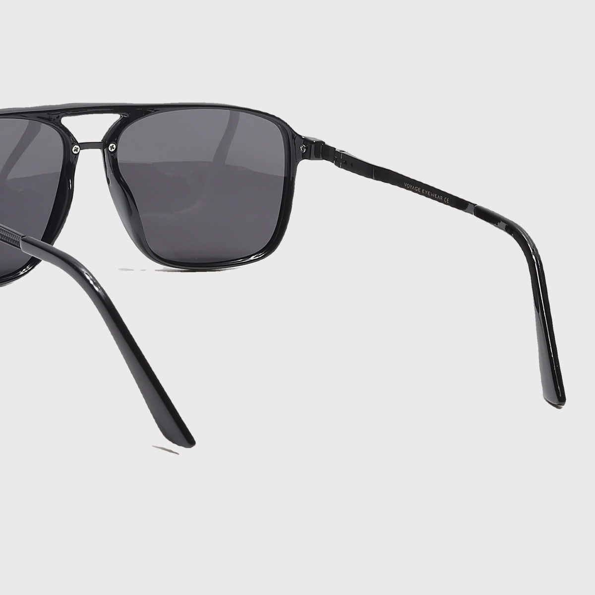 Voyage Unisex Plastic Wayfarer Sunglasses | Black - Free Size