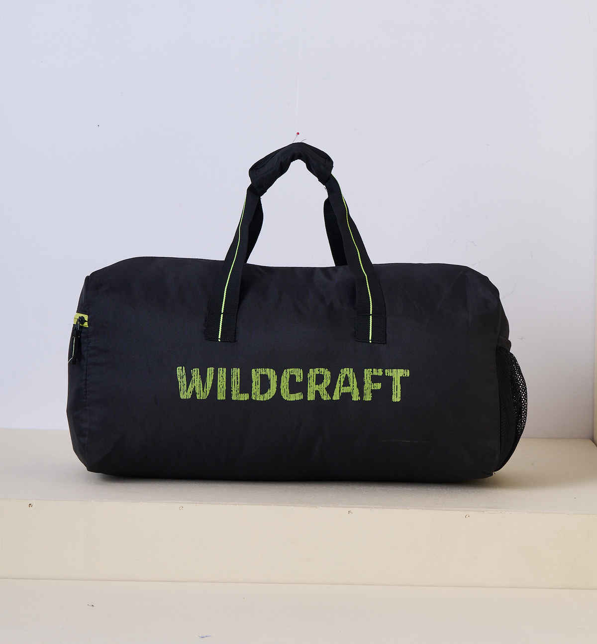 Wildcraft Unisex Solid Polyester 25 L Duffle Bag | Black and Yellow