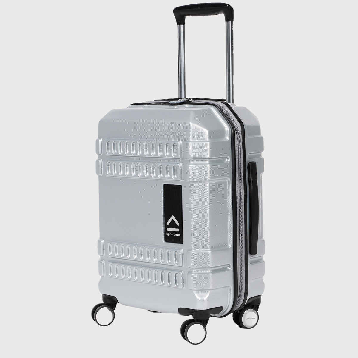 Uppercase Solid Polycarbonate 56 L Telescopic Hard Luggage Trolley Bag | Silver - S