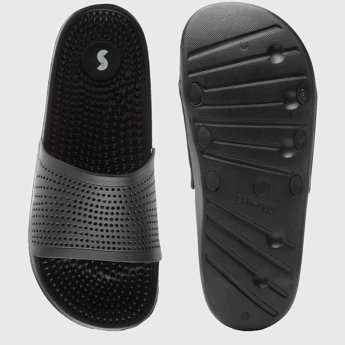 Solethreads Accuwalk Black Slides for Men | Size India/UK 11
