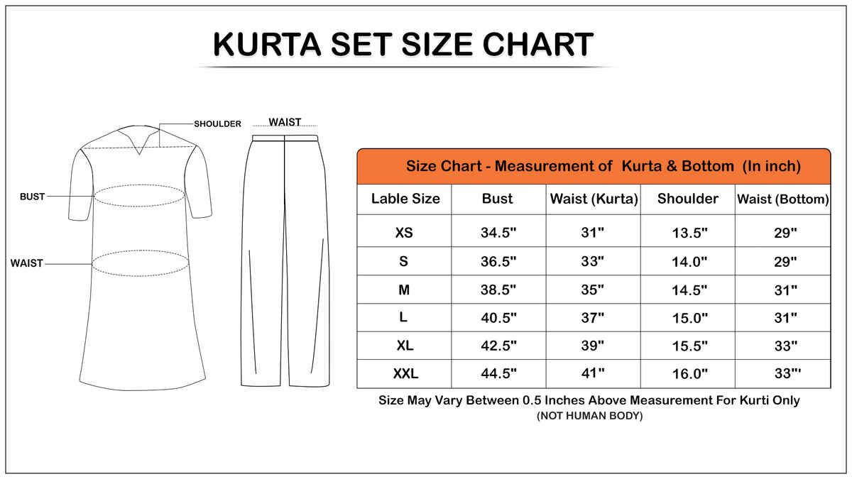 INDO ERA Women's Printed A-Line Kurta Pant Set | KS0ML11713 | Multicolour - S