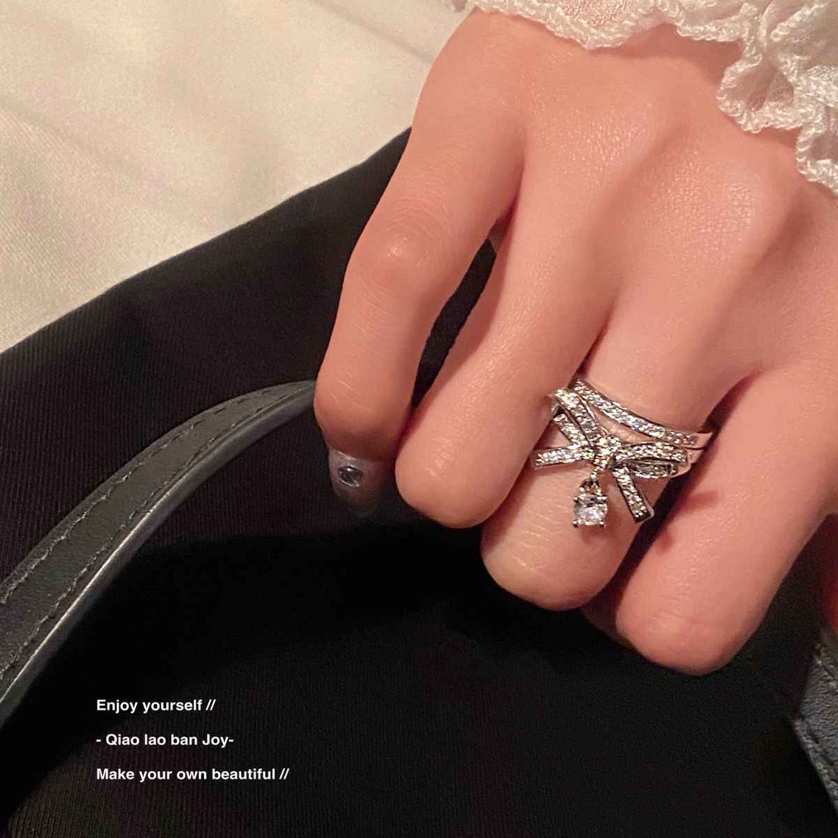 Beautynx Crystal Bow Elegance Ring | Silver | BNX-RNG-0030