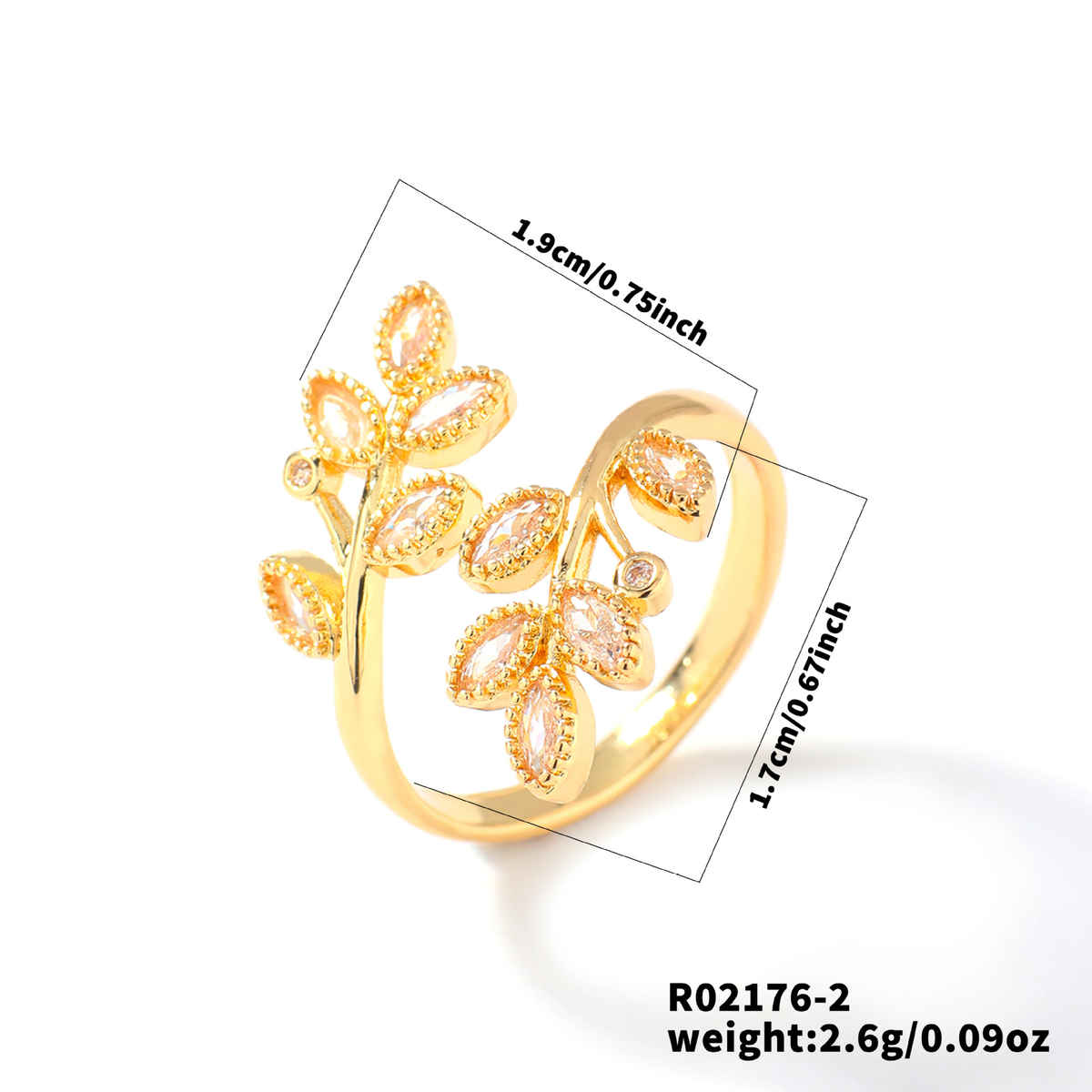 Beautynx Golden Leaf Shine Ring | Gold | BNX-RNG-0031