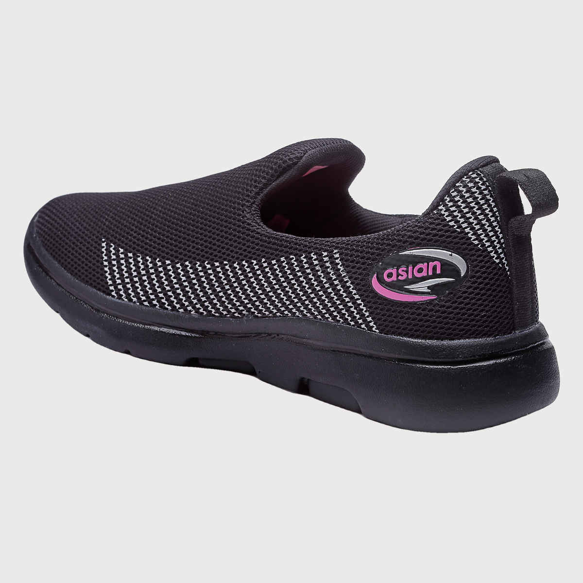 Asian Women s Firefly-111 Black Pink Slipon Shoes | UK-5
