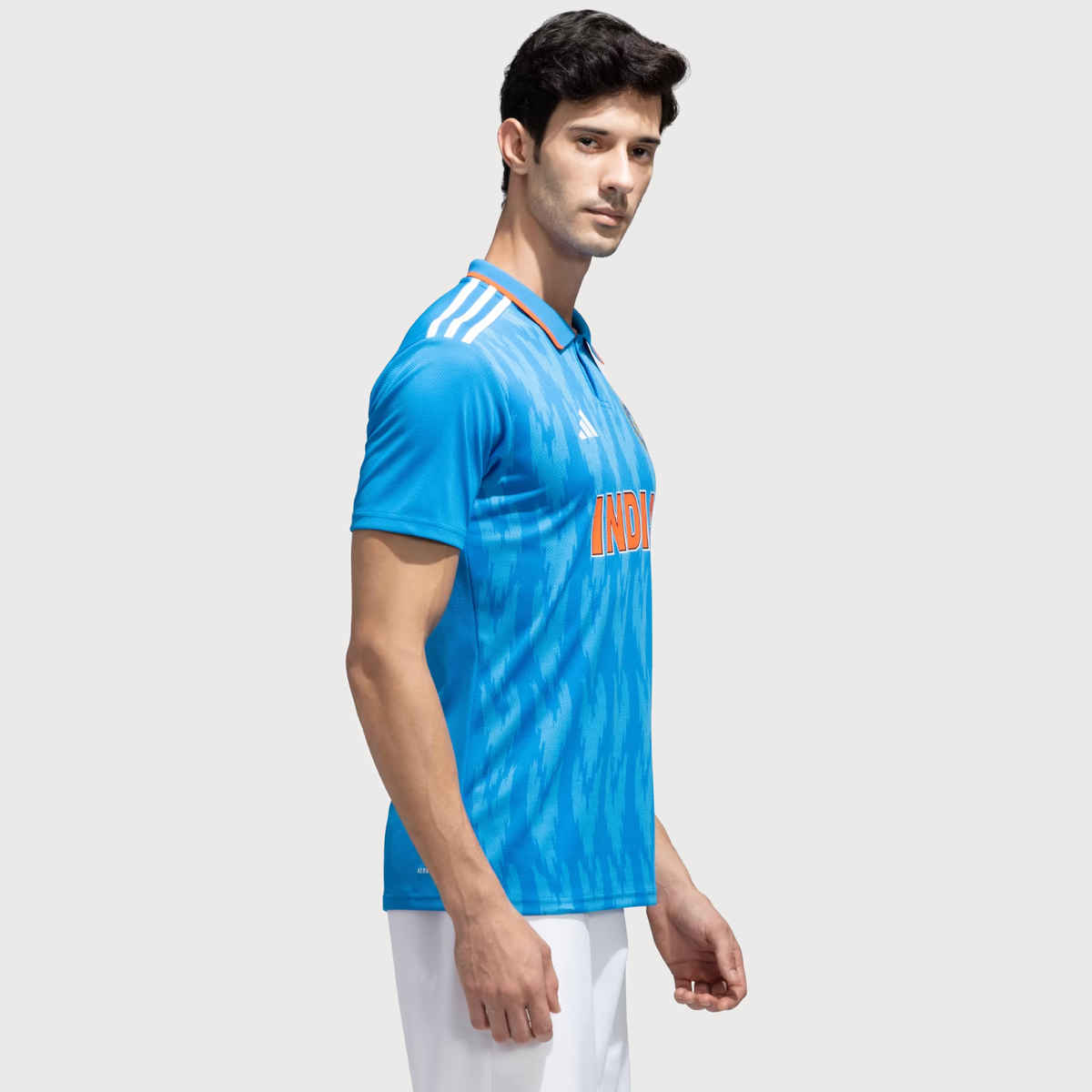 Adidas India Cricket ODI Fan Men's 100% Recycled Polyester Jersey - M | AEROREADY