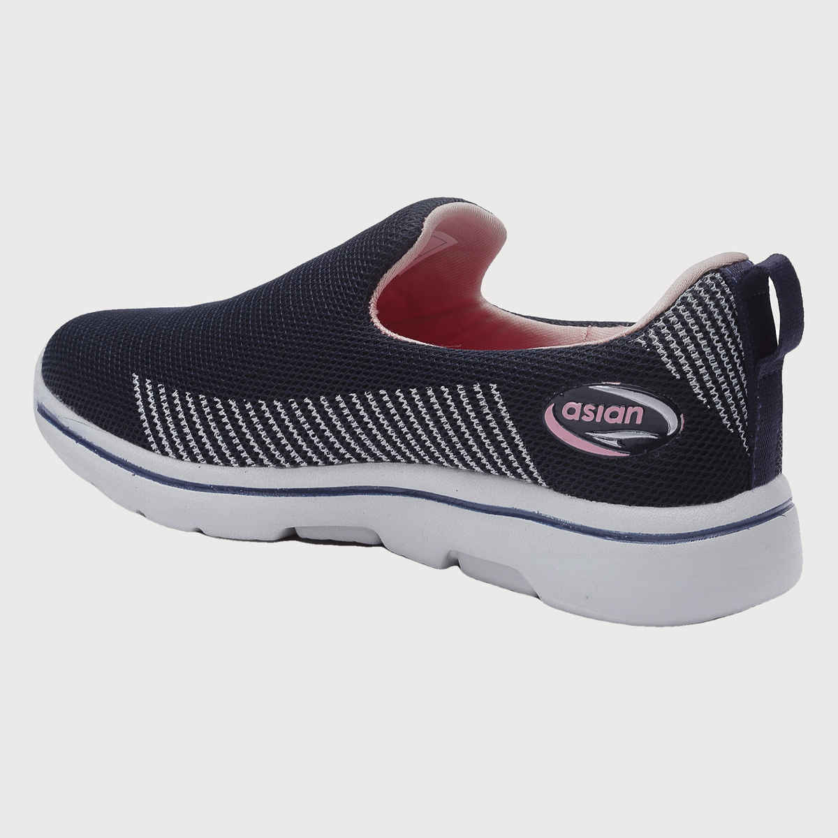 Asian Women s Firefly-111 Navy Pink Slipon Shoes | UK-5