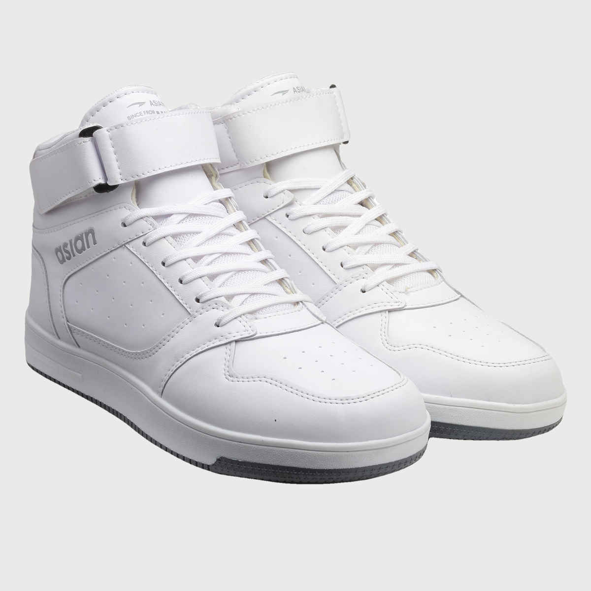 Asian Carnival-01 Hightop Sneakers For Men Full White | UK-6