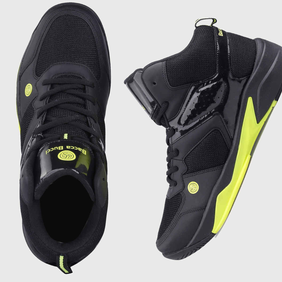 Bacca Bucci Men's Wager Premium Basketball Shoes | Black UK - 8