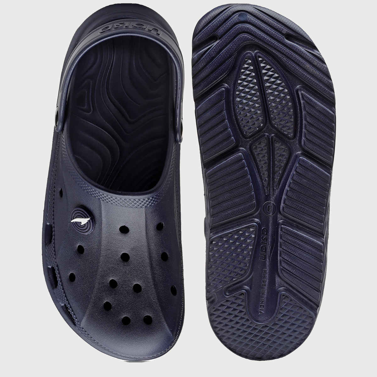 Asian Agc-14 Men Clogs Navy Blue (Size-9)